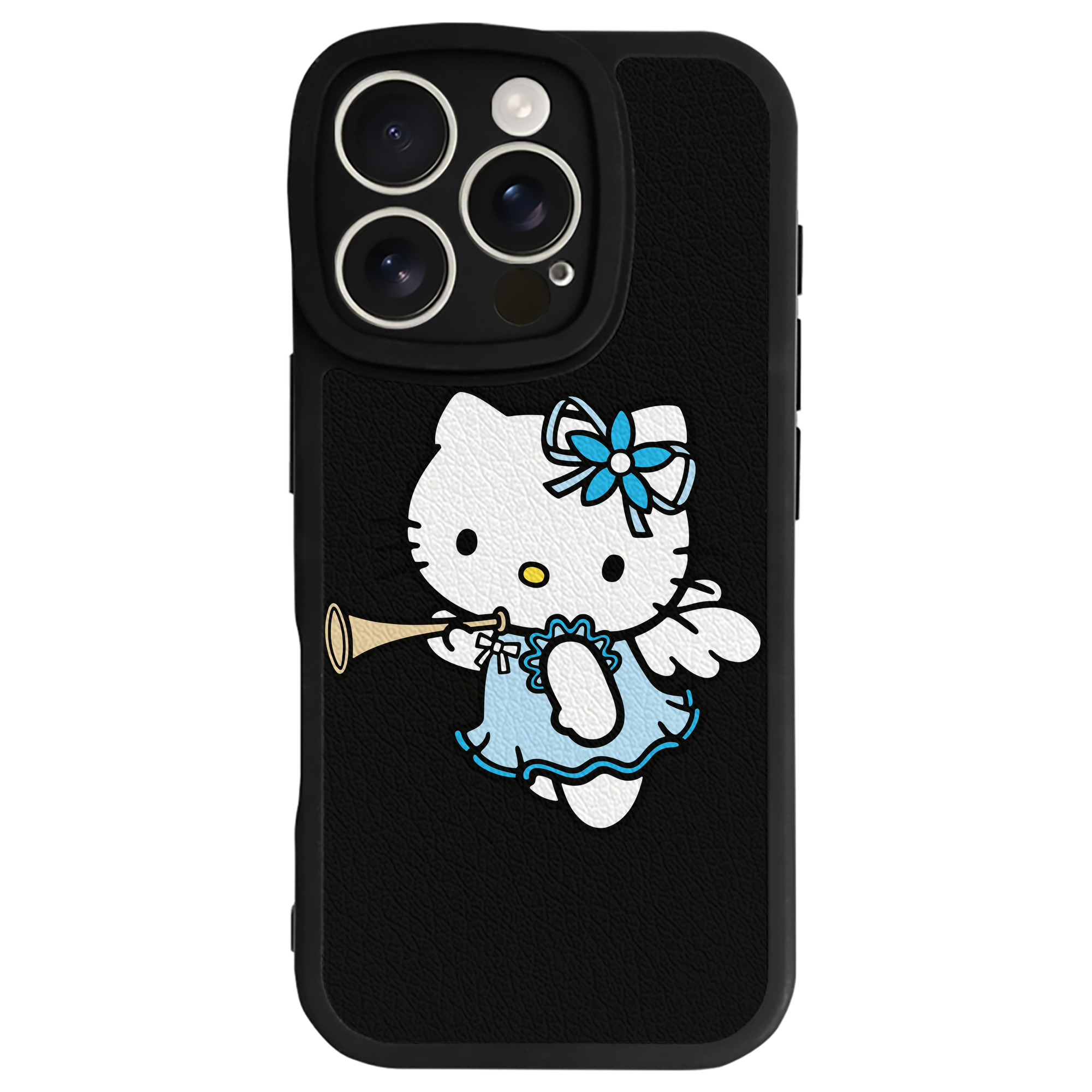 （画像用） Hello Kitty ハローキティ 【iPhone 16シリーズ対応】シリコンスマホケース（レザー調） 材質：シリコン
